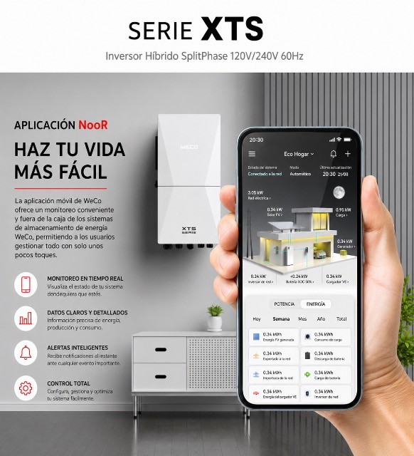 WECO XTS 8kW - Inversor Híbrido (120V/240V) 60Hz (foto 2)