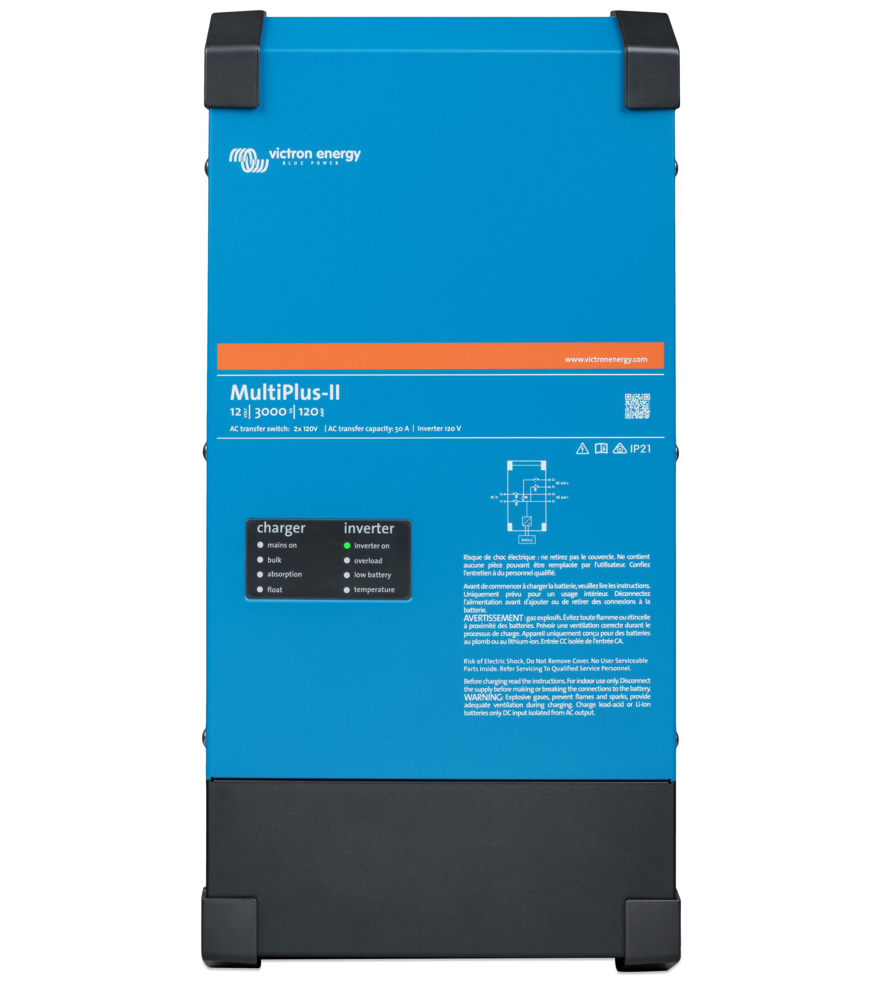Victron MultiPlus-II 12/3000/120-50 2x120V 50/60Hz (UL 458)