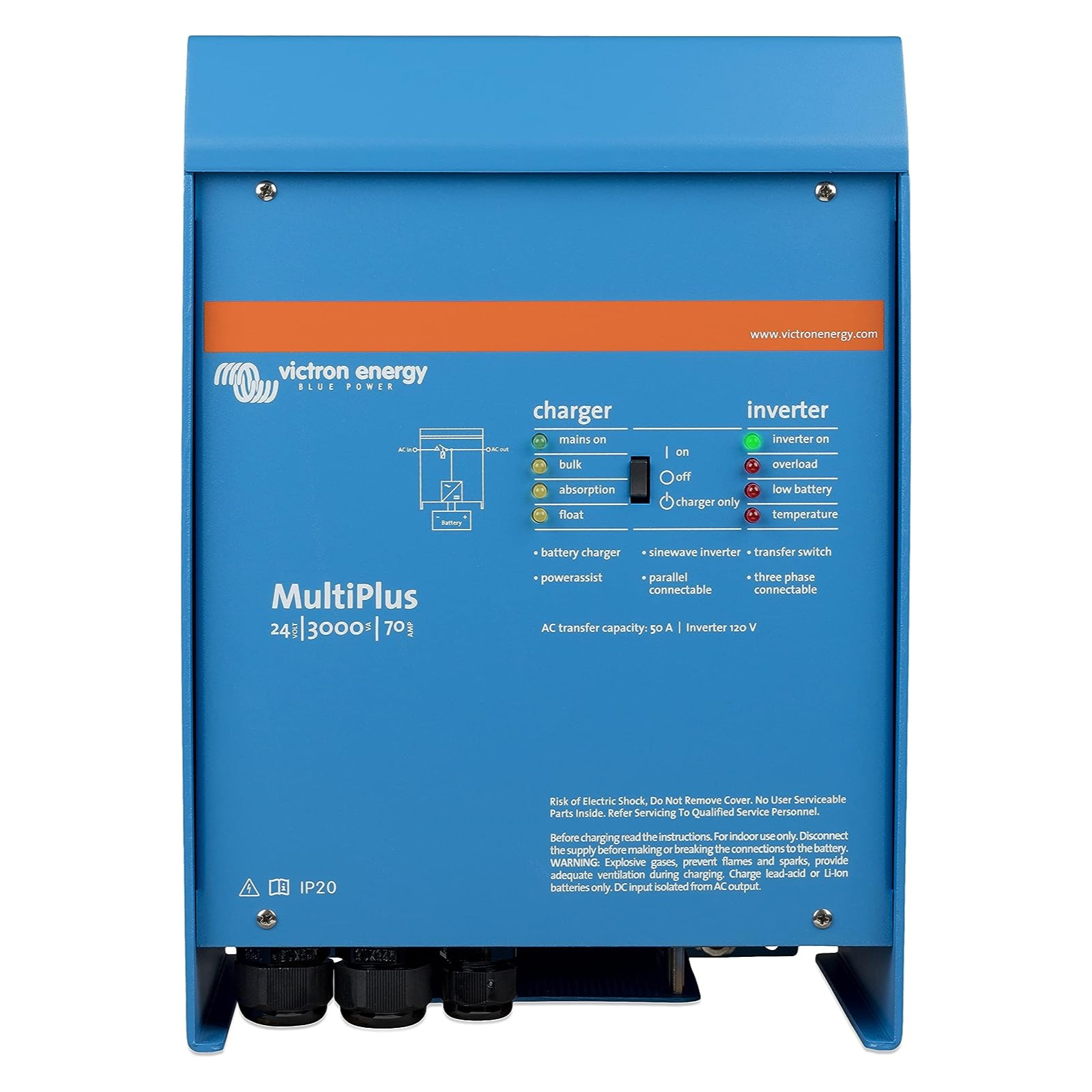 Victron MultiPlus 24/3000/70-50 120V VE.Bus (UL 1741 & 458)