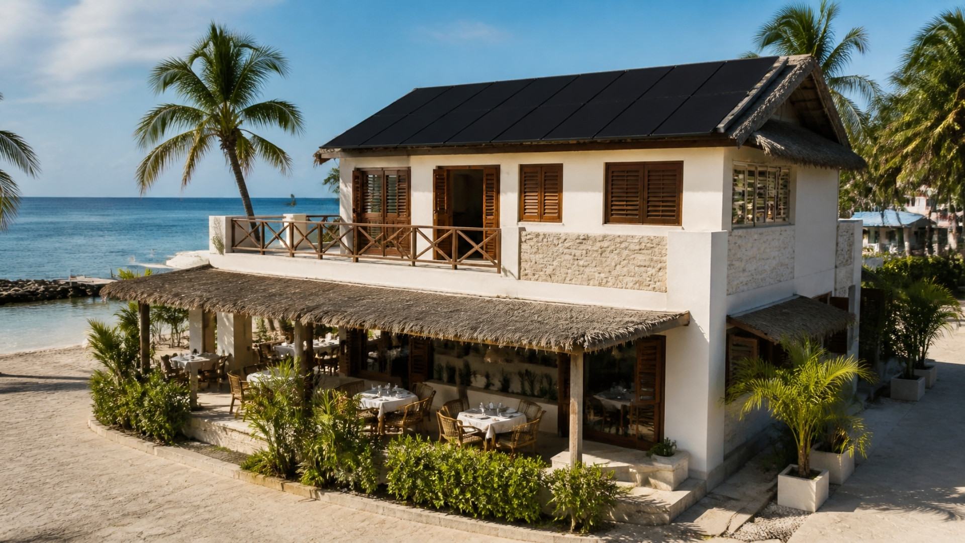 Immagine di esempio: piccolo hotel boutique con ristorante fronte mare, a Bayahibe.